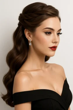 تسريحات شعر بسيطة وناعمة للمناسبات 01