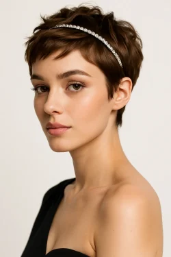 تسريحات للمناسبات للشعر القصير 11