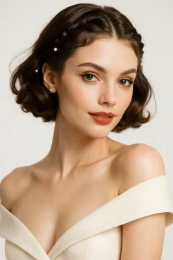 تسريحات للمناسبات للشعر القصير 14