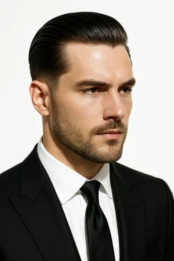 تسريحة السليك باك (Slick Back) 05